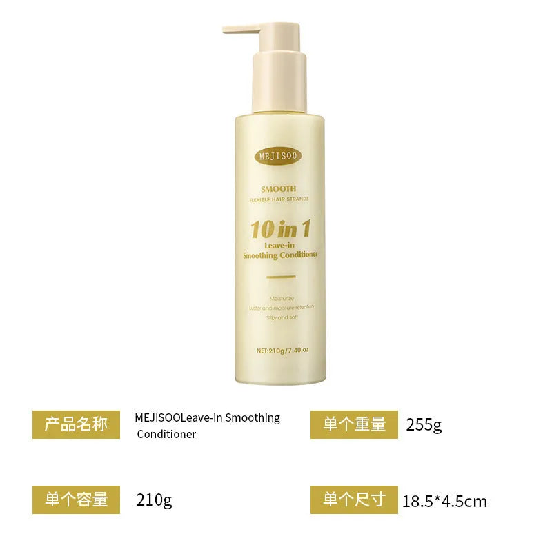 Wash-free soft 10-in-1 hair conditioner bottle with 210g net content for ladies