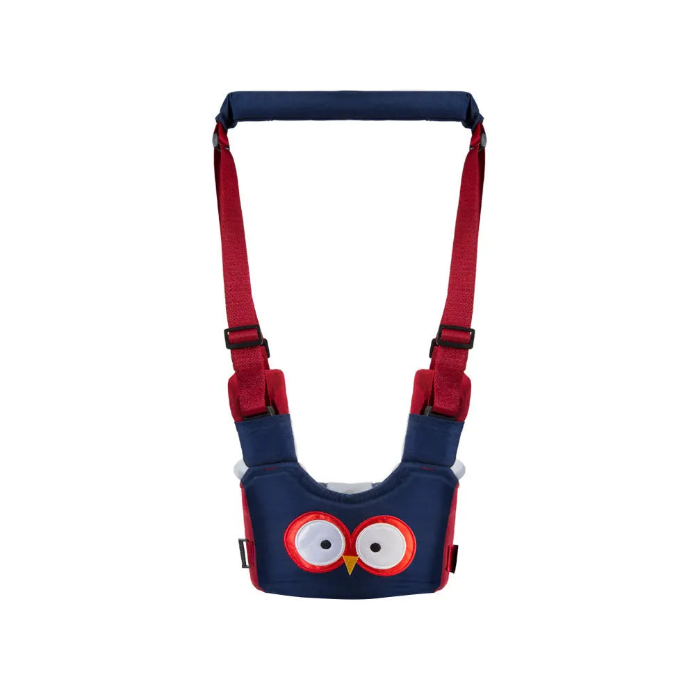 Cotton baby walking harness belt in blue colour with adjustable straps for toddler walking assistance