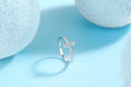 The Holy Light Cross wedding ring set with moissanite stone in gold-plated S925 silver on gift box