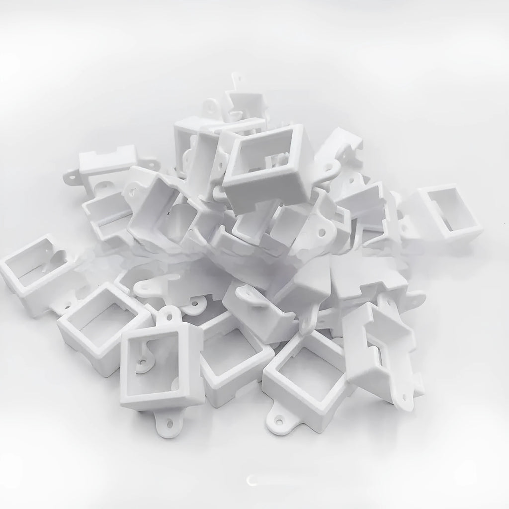 White plastic LED protective lampshade measuring 1.7cm by 6cm for bulb and strip light coverage