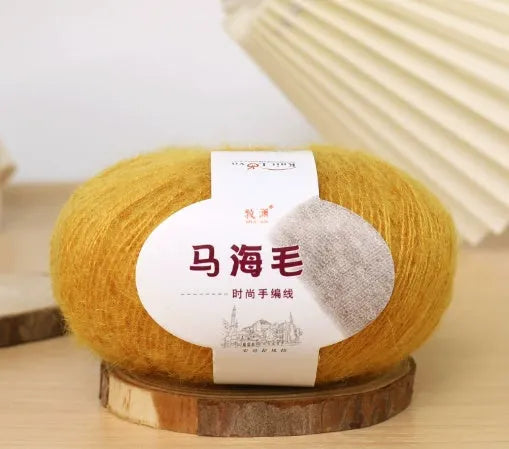 Mohair wool ball for DIY scarf knitting in multiple colour options