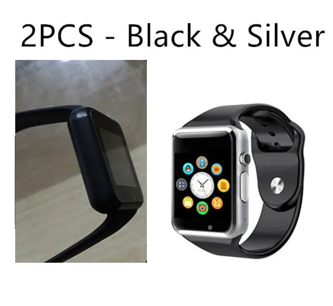 Android smart watch with 1.54-inch screen, GSM phone and camera functions in multiple colour options