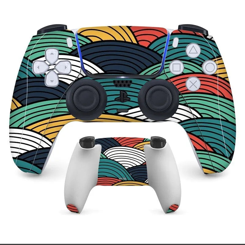 PS5 controller protection stickers with micro-frosted surface for scratch resistance and improved grip