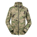 Men's outdoor jacket coat thin commander stand collar loose fit polyester autumn hiking cycling black colour view
