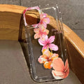All-inclusive TPU phone case with lily flower print in multiple colours for iPhone shockproof protection
