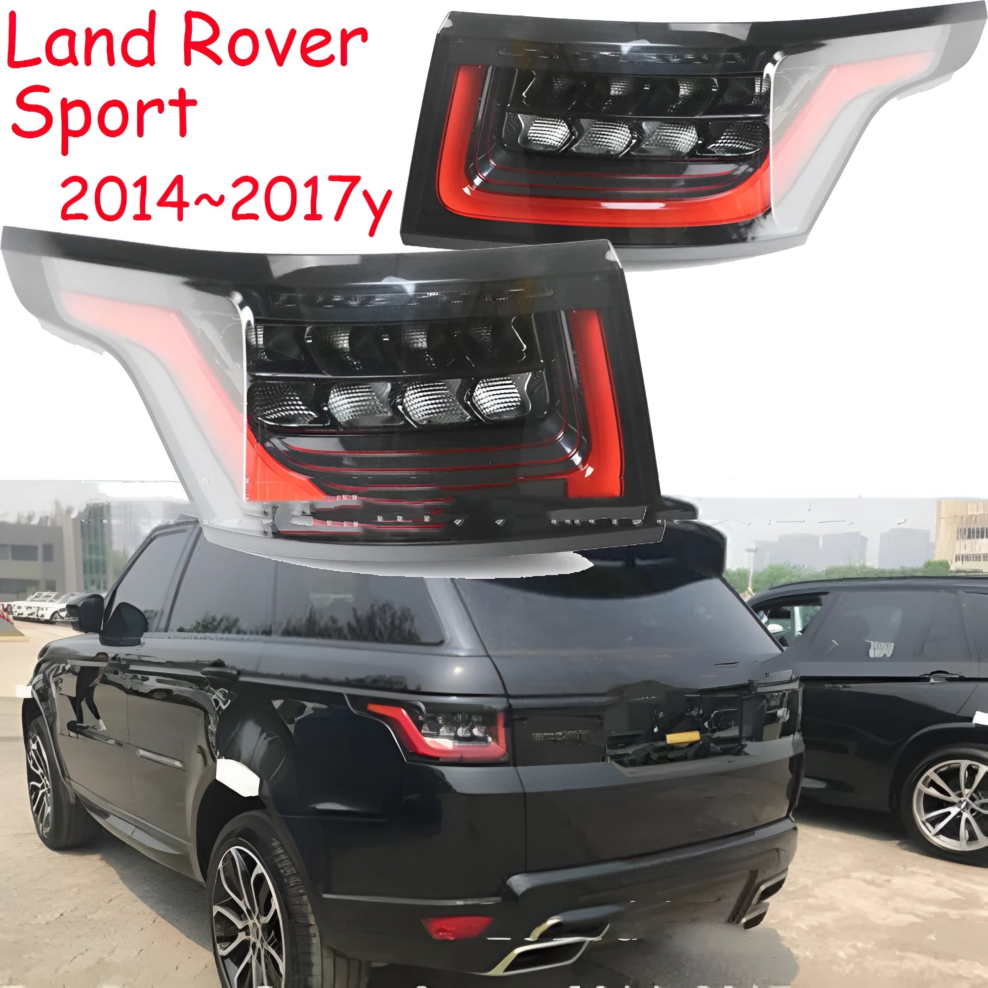 A pair of LED car brake lights for rear bumper mounting on 2014-2020 vehicles.