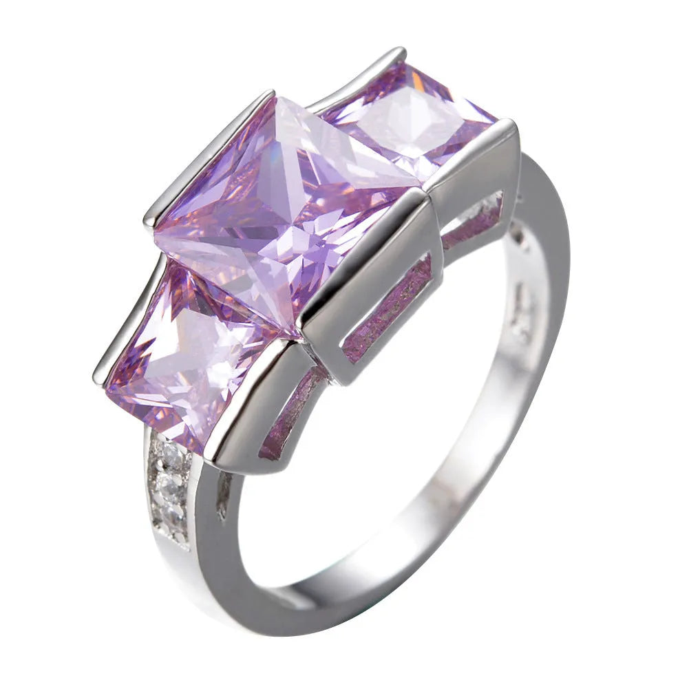 Women's copper electroplated colourful ring in geometric rainbow metal design, multiple colour options