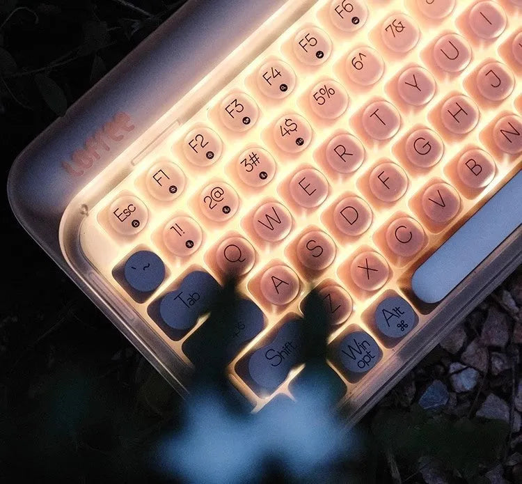 Liquid foundation colour wireless mechanical keyboard set with mouse, calculator, and pickup light