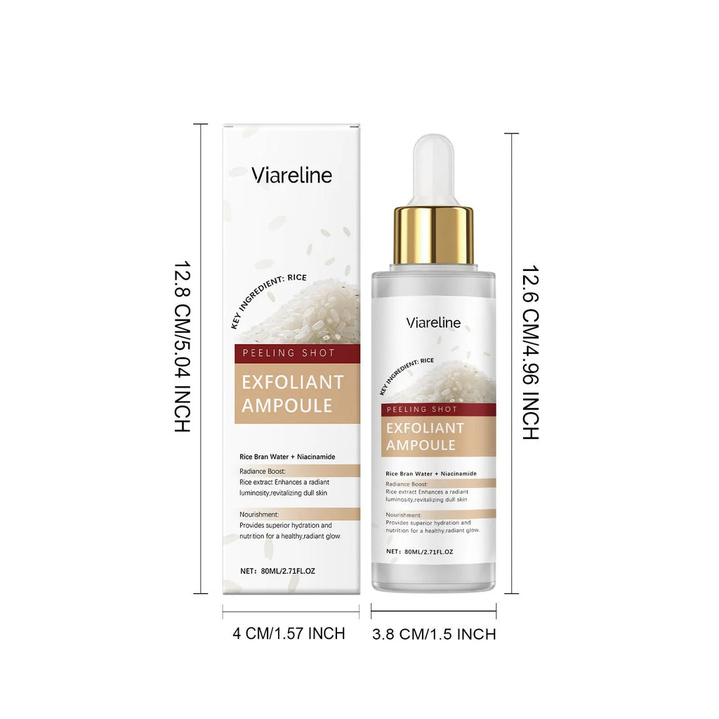 80ml bottle of cleansing and nourishing facial exfoliating liquid with hyaluronic acid