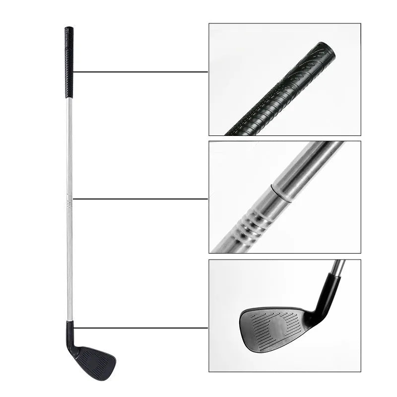 Golf metal club set with adult and child size options for outdoor practice