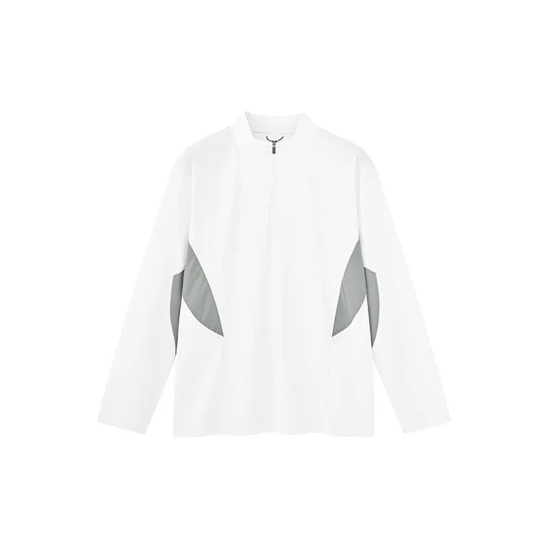 Men's lightweight polyester casual shirt in black or beige with optional long or short sleeves