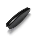 Folding presbyopic glasses with retro frame showing black and silver colour options