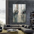 Handmade oil painting canvas wall art modern abstract unstretched frameless decor