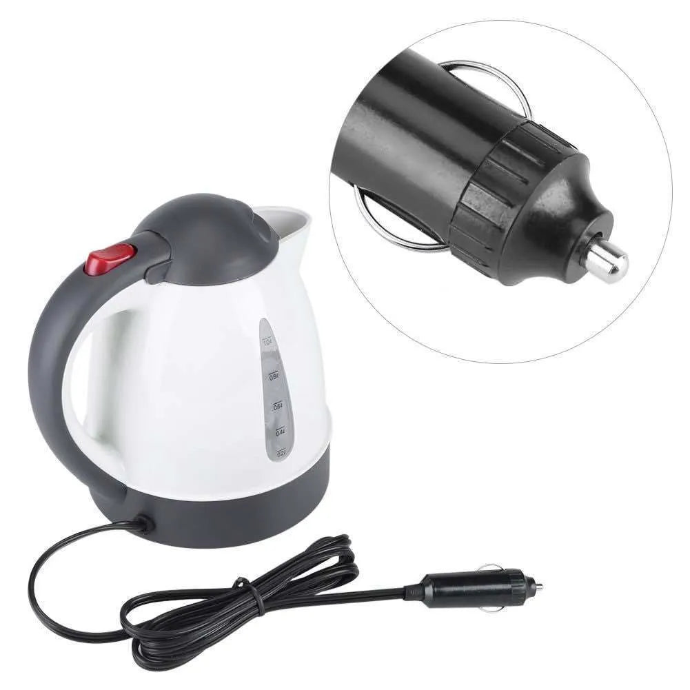 12V 24V 1000ml ABS travel kettle for vehicle use in car or RV