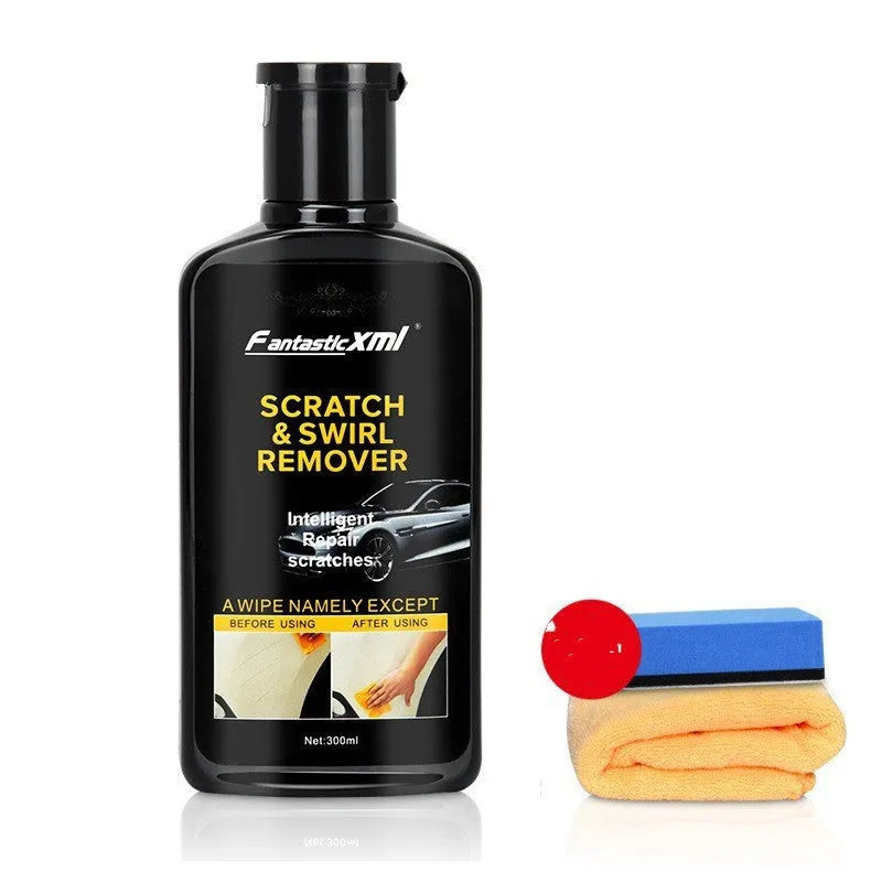 300ml liquid car scratch repair wax bottle with towel and sponge