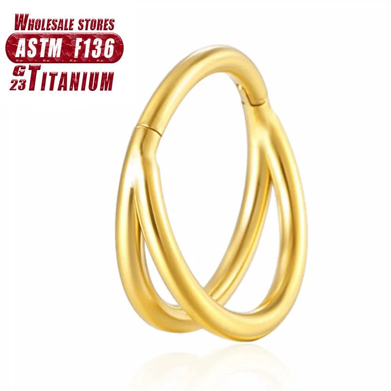 Titanium alloy nose ring F136 piercing jewellery in multiple colours and sizes