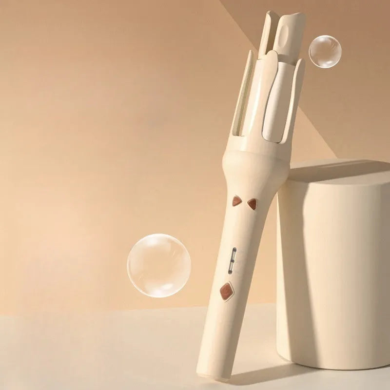 Automatic hair curler with 32mm ceramic barrel in white and pink colour option