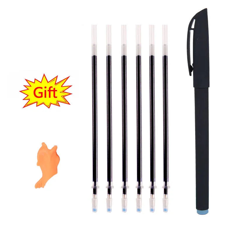 Magic calligraphy copybook set for children with stylus pen and refills, showing square slot design.