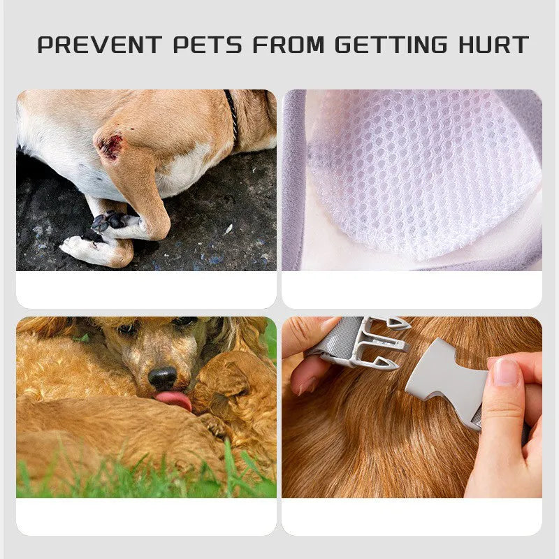 Adjustable dog knee protector pad with elbow padding and matching scarf in blue colour