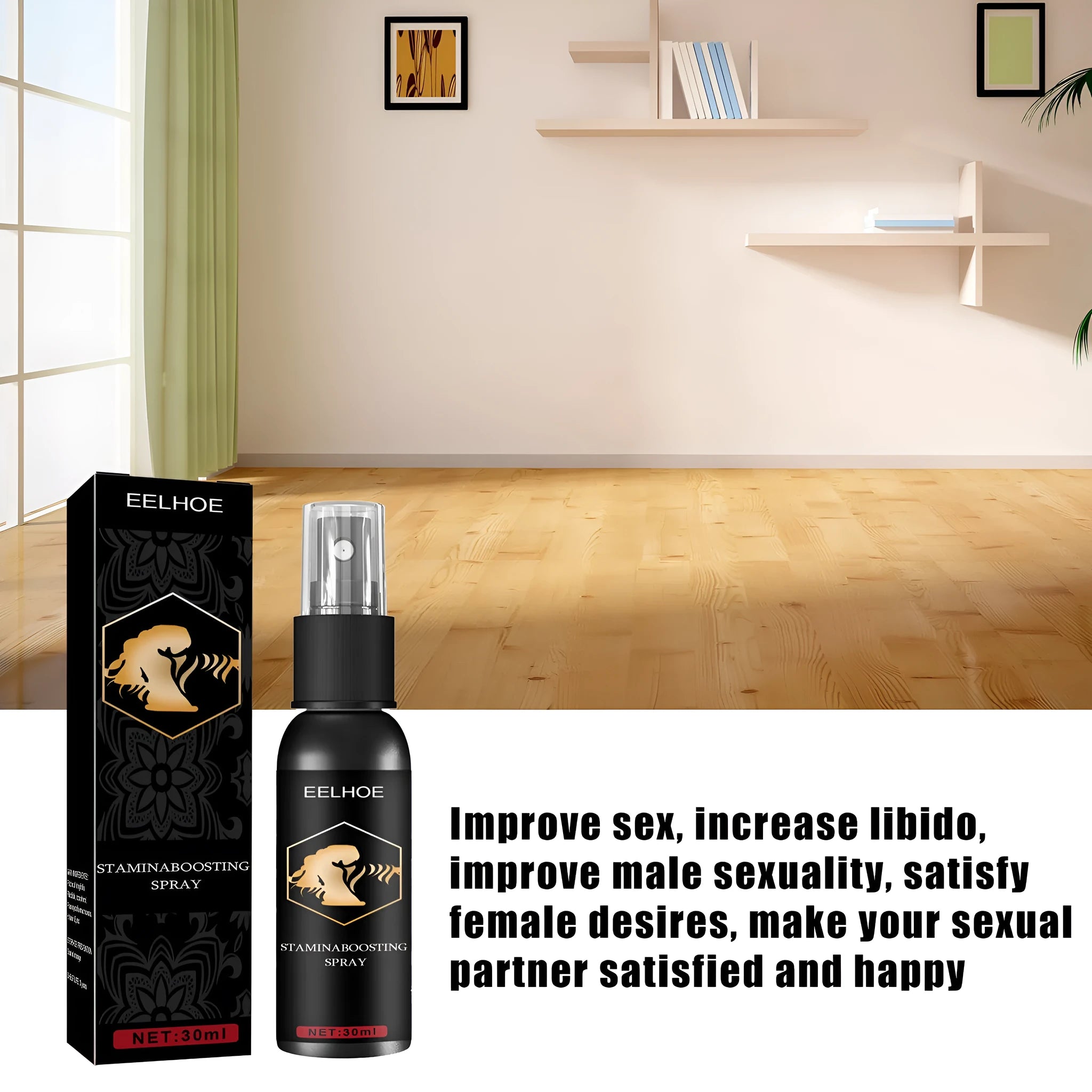 Men's 30ml treatment oil spray bottle for body moisturising and hip massage