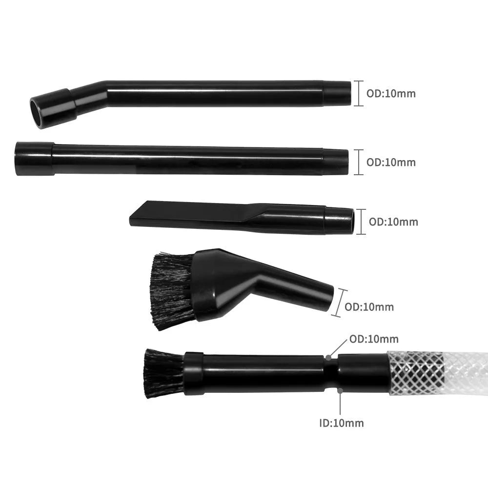 Eight-piece vacuum cleaner tool kit with small suction head for handheld vacuums