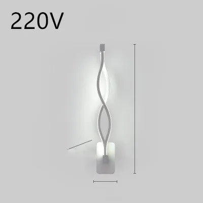 Nordic minimalist LED wall lamp in black or white with silicone shade for bedroom bedside lighting