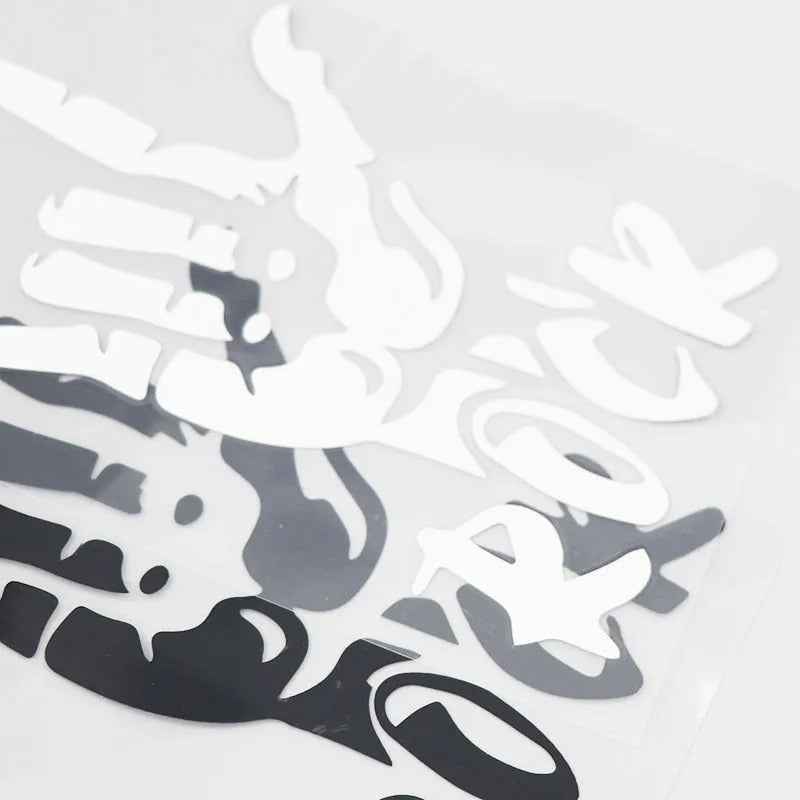 White ROCK creative car sticker personalised with letters on paper decal 10.5x15.5cm