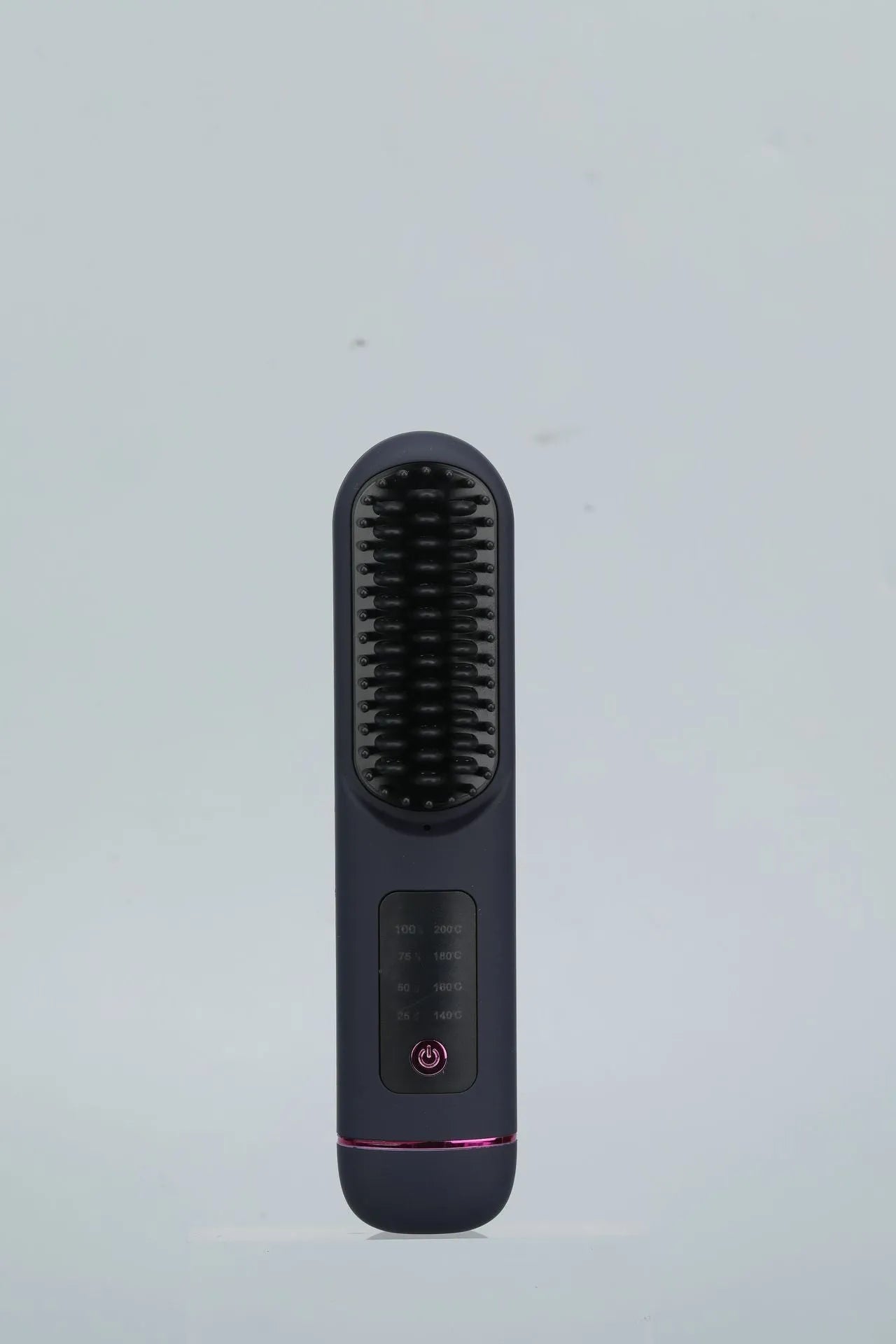 Portable charging negative ion straight hair comb in blue, grey or white colours.