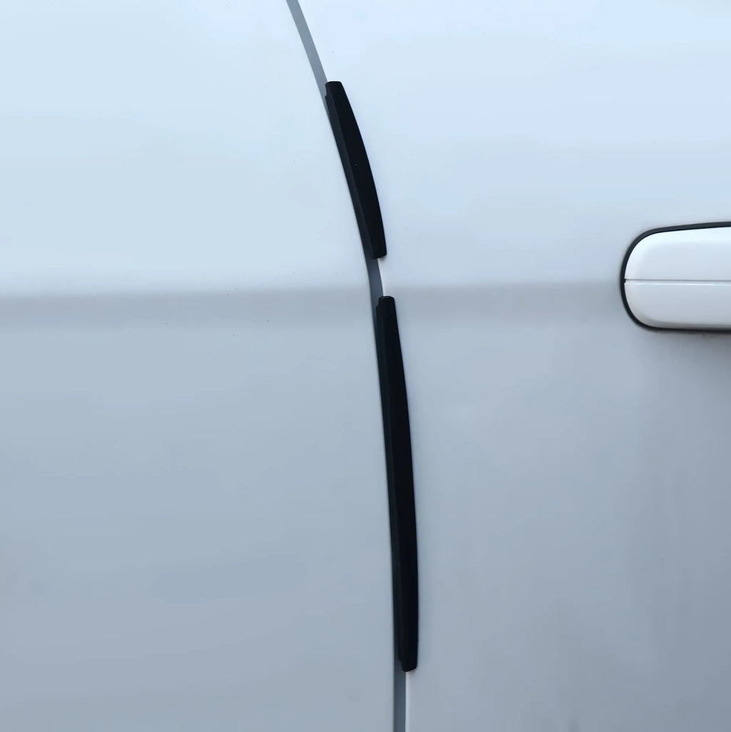 White plastic car door edge protector strip for general vehicle models.