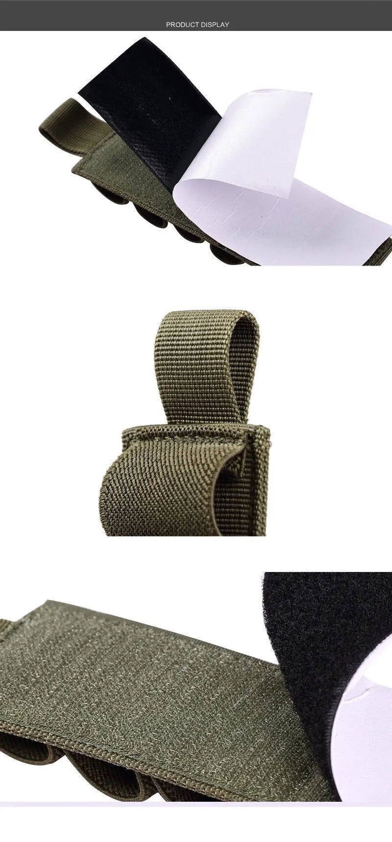 6-hole tactical storage stickers in 1000D nylon fabric measuring 5 by 16.5 centimetres with toolkit