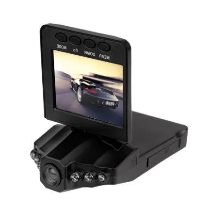 H198 model car dashboard camera with infrared LEDs and 2.4-inch screen on a windscreen mount.