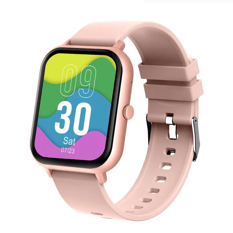 ZL54C smart watch in black, pink, or silver with AMOLED screen displaying health metrics.