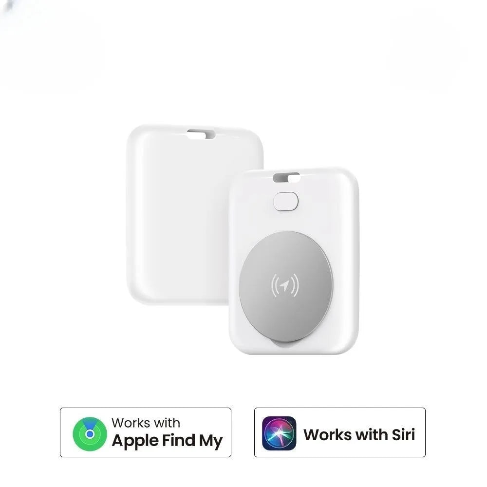 White ABS plastic pet tracking device with portable attachment for collars