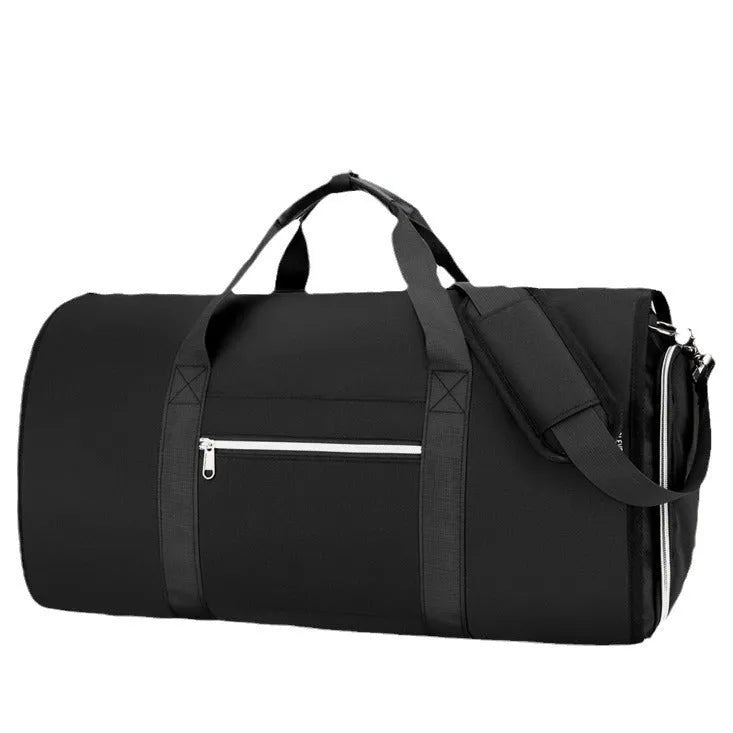Oxford cloth sports bag in grey with dry wet separation compartments and waterproof lining