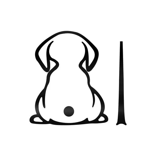 Cartoon cat design car windscreen wiper shadow sticker on rear window