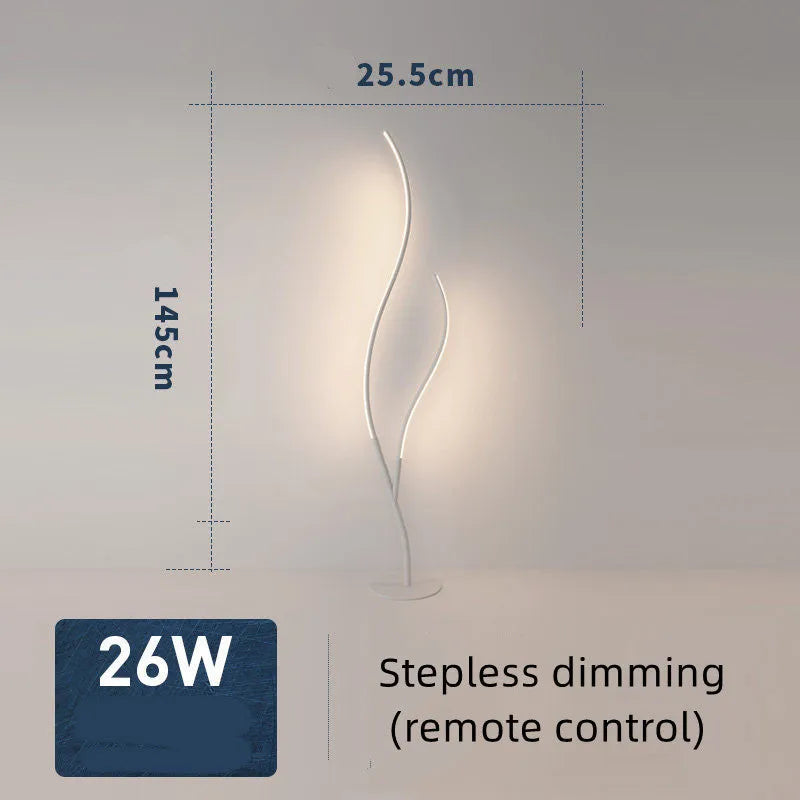 Fashion Twig Artistic Line Floor Lamp in black with silicone shade and aluminium frame