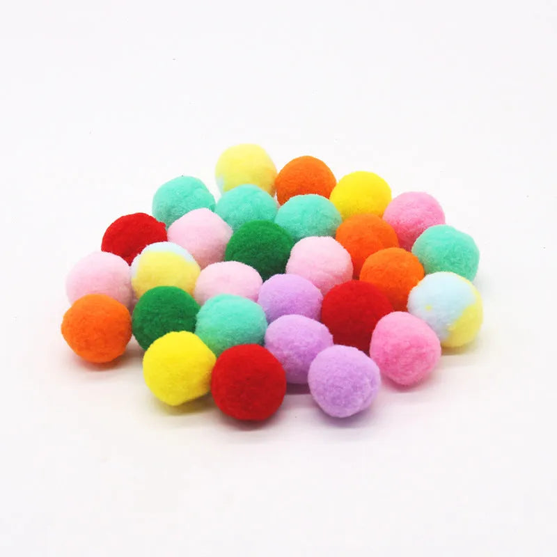 Plush pet launch gun with soft yarn balls for interactive cat and dog play sessions