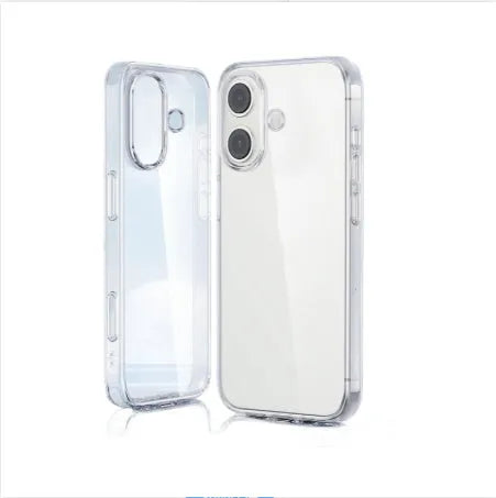 Transparent large hole TPU soft shell phone case for Apple iPhone, clear full cover with drop resistance