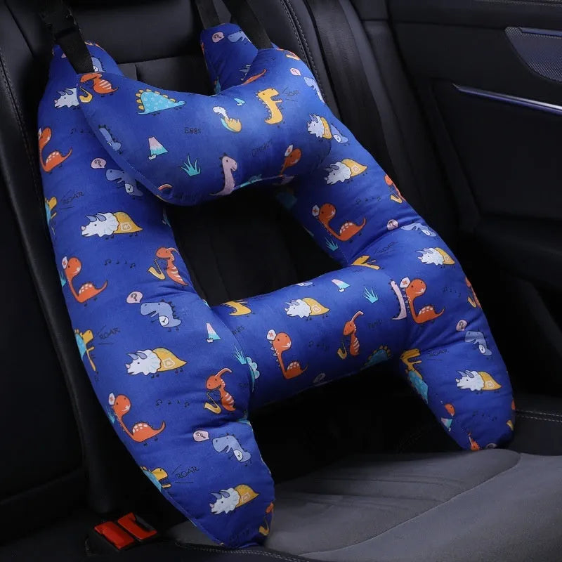 55x70cm automotive headrest pillow with colourful print pattern and pearl cotton filling for car passenger comfort