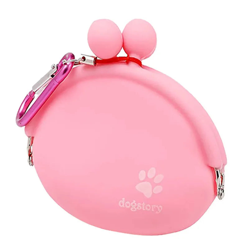 Silicone dog treat waist pouch in yellow with hook-loop fastening for training walks