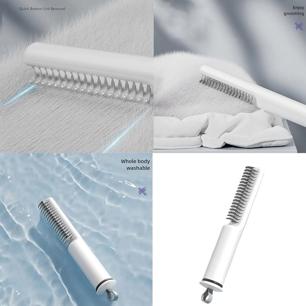 Stainless steel pet dematting comb with user-friendly handle for removing knots and mats from dog hair