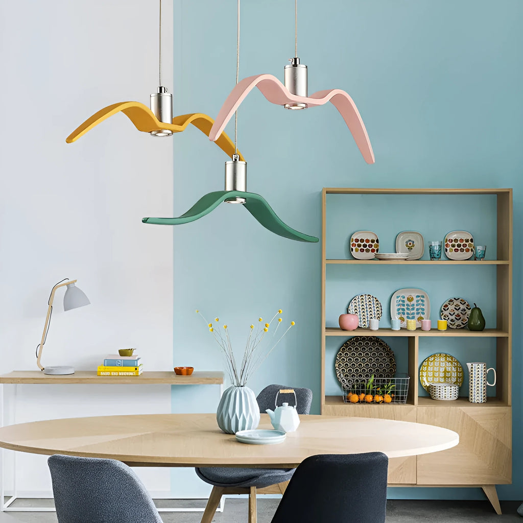 Nordic postmodern macaron design LED chandelier in 320mm diameter with multiple colour options
