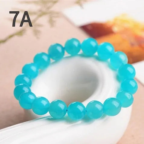 Loose natural blue-green amazonite gemstone beads for jewellery making in various sizes.