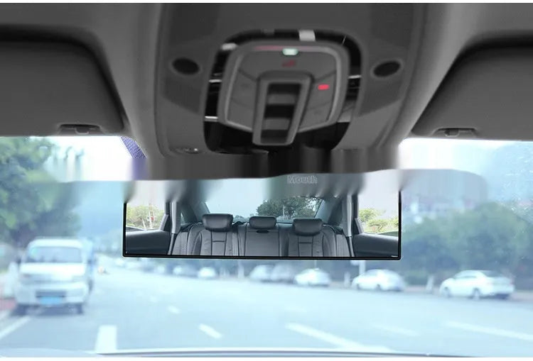 Large view car rear view mirror with HD glass blue filter and ABS cover
