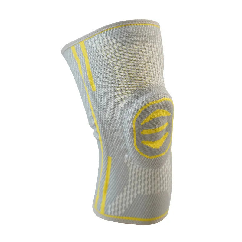 Cotton mountaineering knee pads in green, blue, or yellow colours with size options