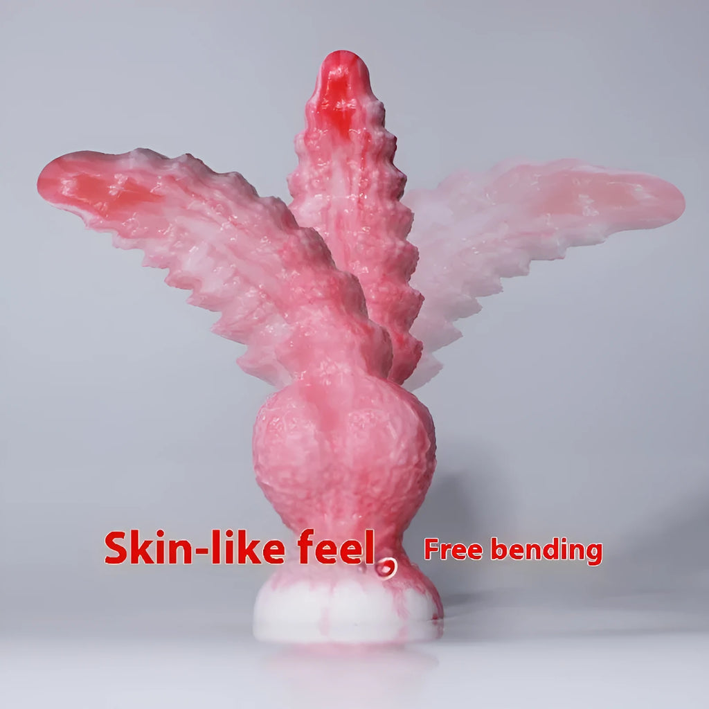Pink platinum silicone shaped penis women's masturbation device sex toy
