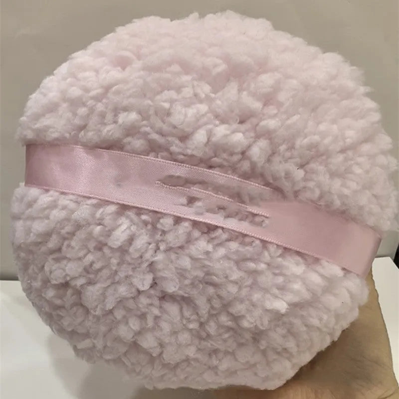 Plush dry powder puff 150x75mm pink white skin colour options for cream foundation