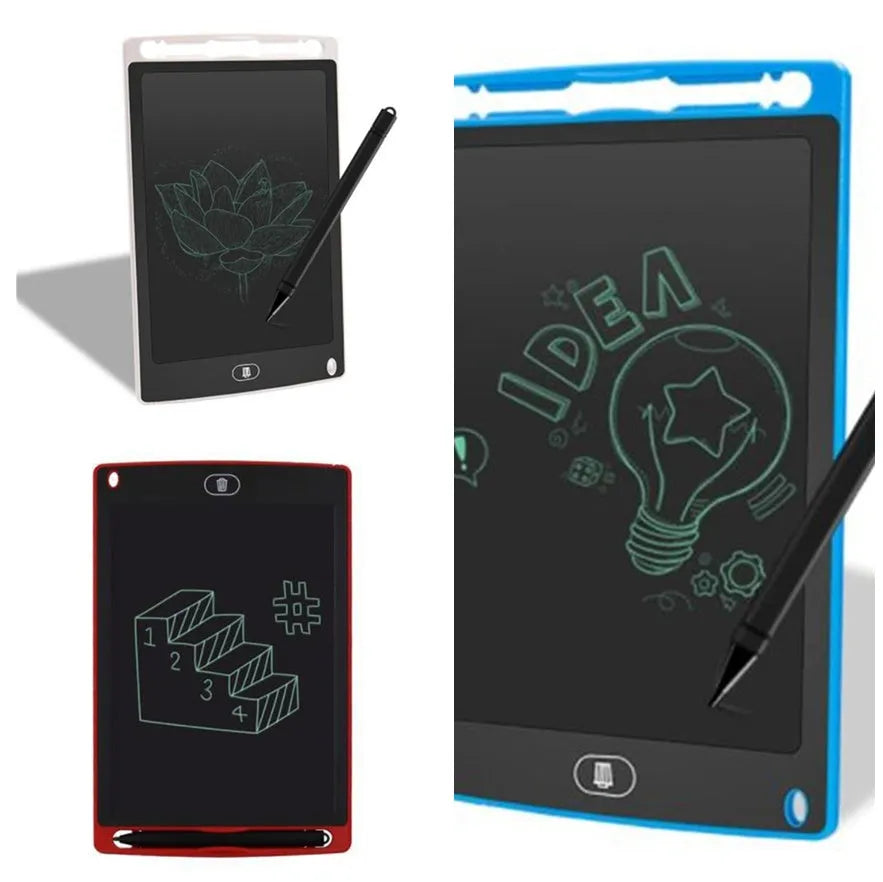 8.5 inch LCD writing board in blue with stylus pen and one-key clear button