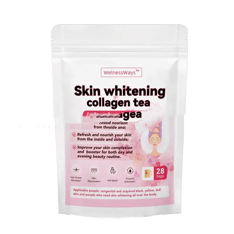 Single tea bag from a 28-day herbal slimming tea programme for women, showing one of thirteen variety options.