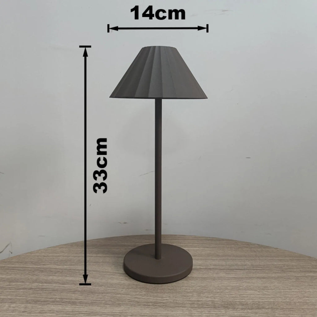 Alloy desk lamp in multiple colours with touch dimming controls and Type-C charging port